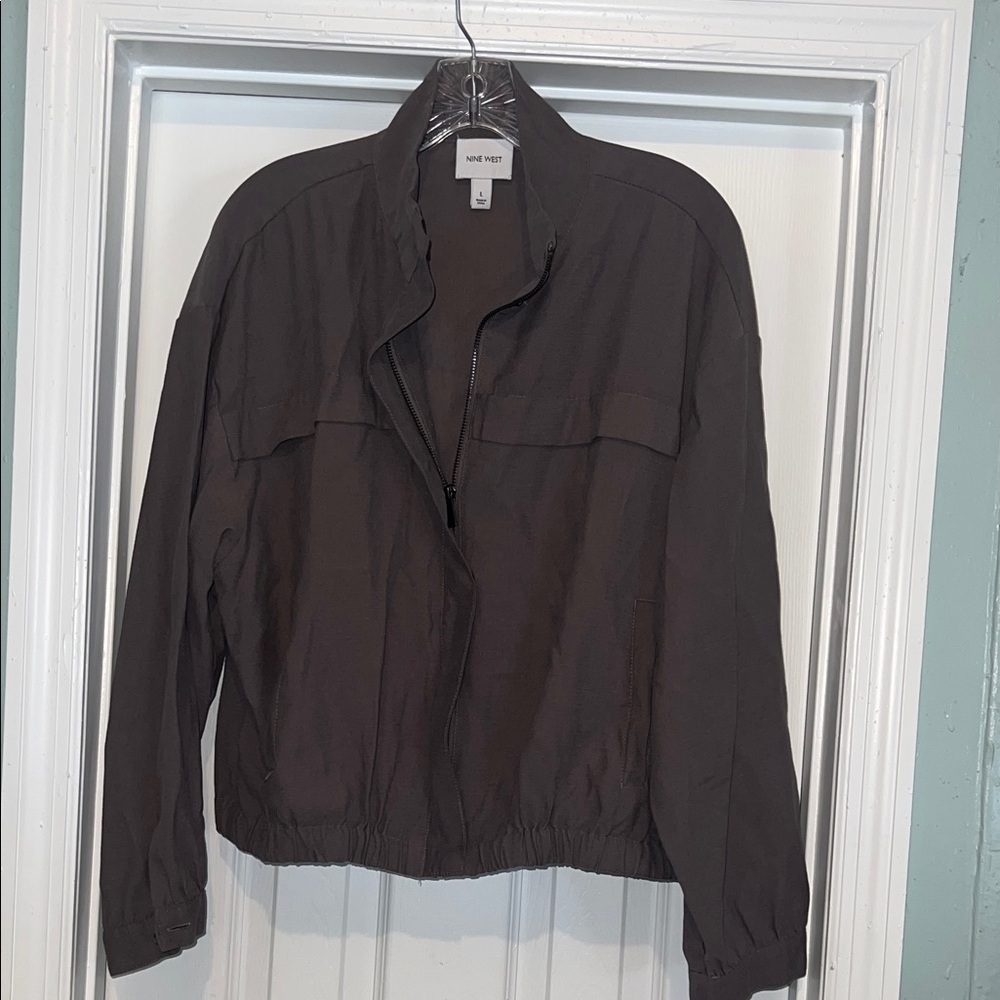 Nine West Dark Brown Lightweight Utility Jacket